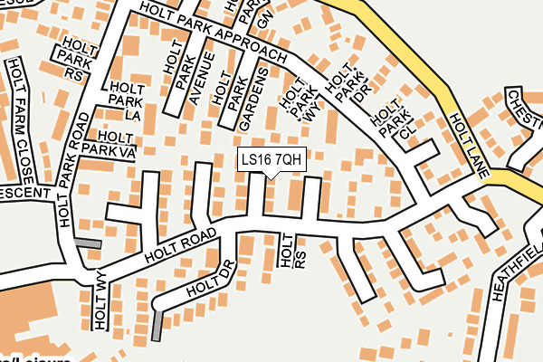 LS16 7QH map - OS OpenMap – Local (Ordnance Survey)