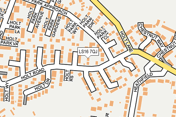 LS16 7QJ map - OS OpenMap – Local (Ordnance Survey)