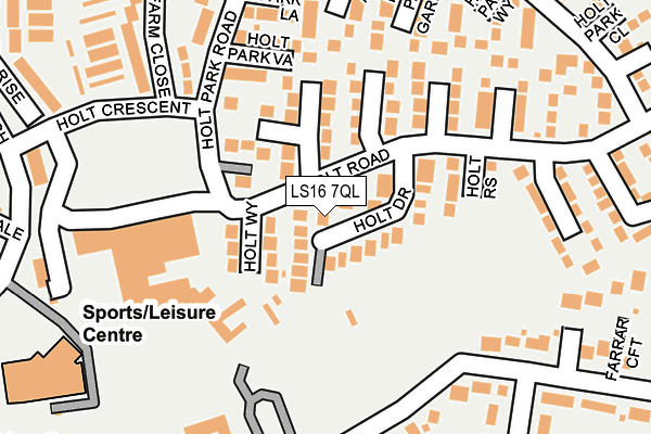 LS16 7QL map - OS OpenMap – Local (Ordnance Survey)