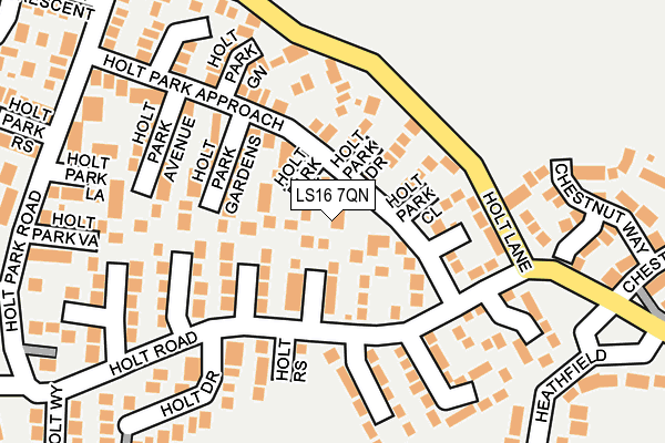 LS16 7QN map - OS OpenMap – Local (Ordnance Survey)