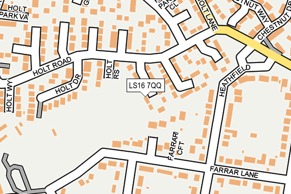 LS16 7QQ map - OS OpenMap – Local (Ordnance Survey)
