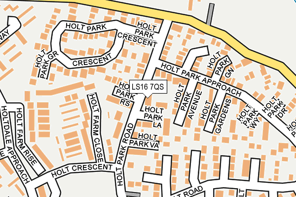 LS16 7QS map - OS OpenMap – Local (Ordnance Survey)