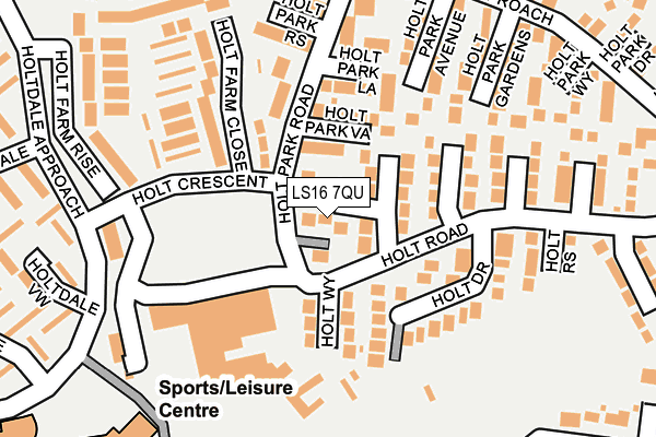 LS16 7QU map - OS OpenMap – Local (Ordnance Survey)