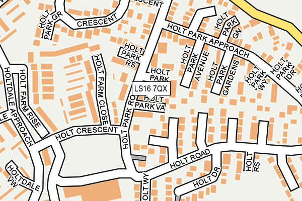 LS16 7QX map - OS OpenMap – Local (Ordnance Survey)