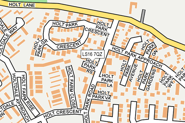 LS16 7QZ map - OS OpenMap – Local (Ordnance Survey)