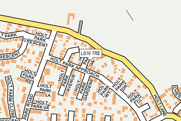 LS16 7RE map - OS OpenMap – Local (Ordnance Survey)