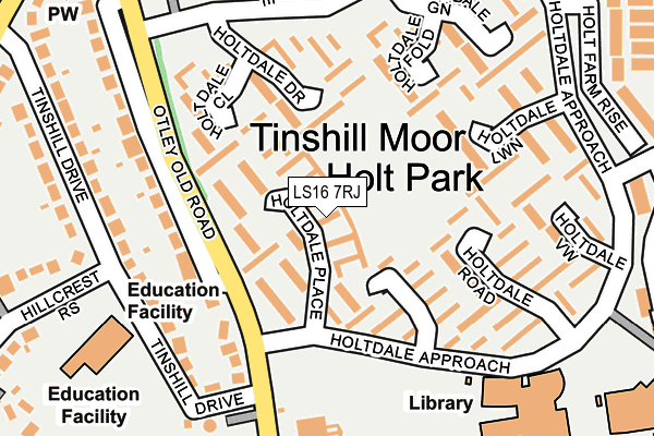 LS16 7RJ map - OS OpenMap – Local (Ordnance Survey)