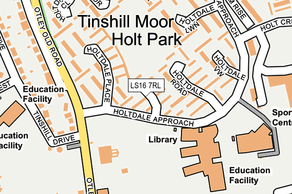 LS16 7RL map - OS OpenMap – Local (Ordnance Survey)