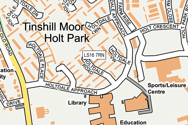 LS16 7RN map - OS OpenMap – Local (Ordnance Survey)