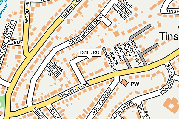 LS16 7RQ map - OS OpenMap – Local (Ordnance Survey)