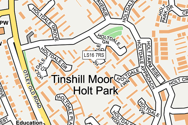 LS16 7RS map - OS OpenMap – Local (Ordnance Survey)