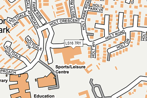 LS16 7RY map - OS OpenMap – Local (Ordnance Survey)