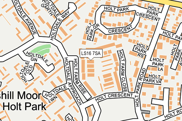 LS16 7SA map - OS OpenMap – Local (Ordnance Survey)