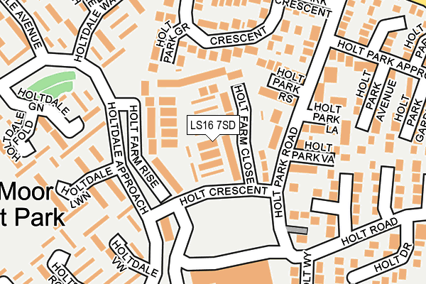 LS16 7SD map - OS OpenMap – Local (Ordnance Survey)