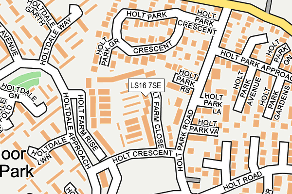 LS16 7SE map - OS OpenMap – Local (Ordnance Survey)