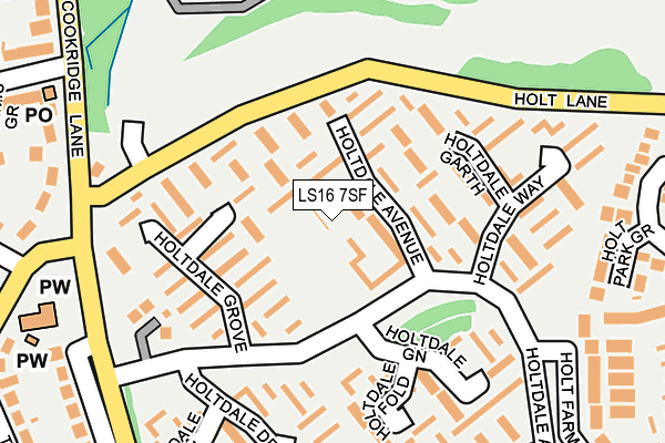 LS16 7SF map - OS OpenMap – Local (Ordnance Survey)