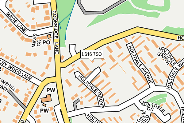 LS16 7SQ map - OS OpenMap – Local (Ordnance Survey)