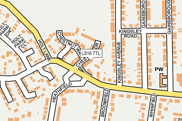 LS16 7TL map - OS OpenMap – Local (Ordnance Survey)