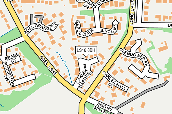 LS16 8BH map - OS OpenMap – Local (Ordnance Survey)