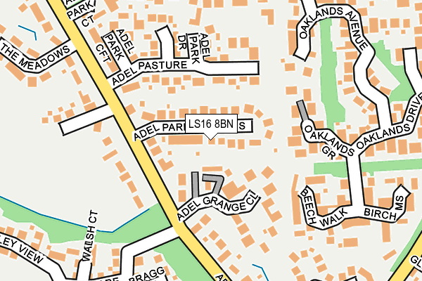 LS16 8BN map - OS OpenMap – Local (Ordnance Survey)