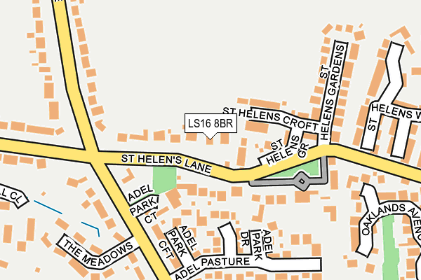 LS16 8BR map - OS OpenMap – Local (Ordnance Survey)