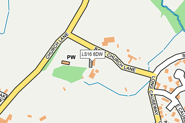 LS16 8DW map - OS OpenMap – Local (Ordnance Survey)