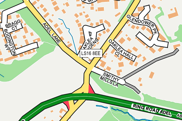 LS16 8EE map - OS OpenMap – Local (Ordnance Survey)