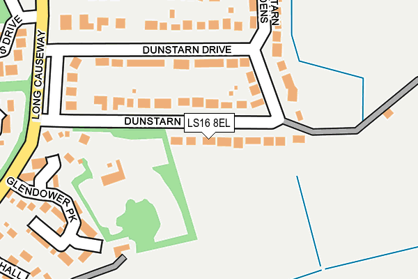 LS16 8EL map - OS OpenMap – Local (Ordnance Survey)