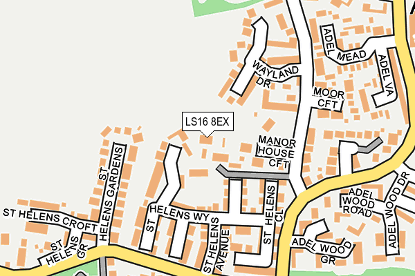LS16 8EX map - OS OpenMap – Local (Ordnance Survey)