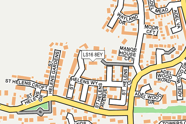 LS16 8EY map - OS OpenMap – Local (Ordnance Survey)
