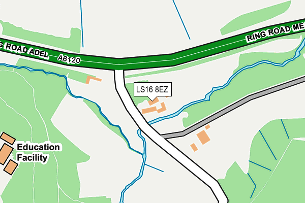 LS16 8EZ map - OS OpenMap – Local (Ordnance Survey)