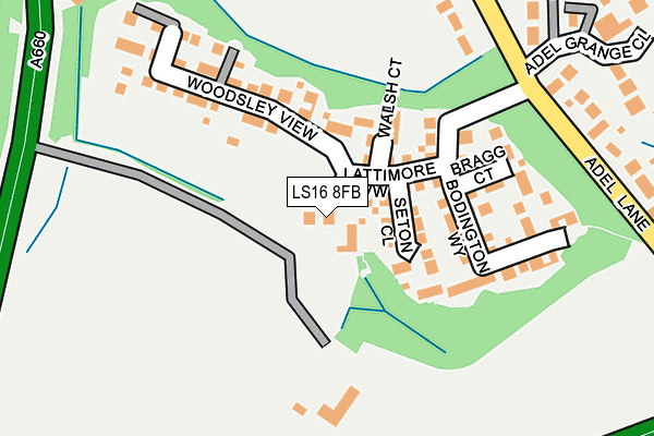 LS16 8FB map - OS OpenMap – Local (Ordnance Survey)