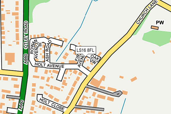 LS16 8FL map - OS OpenMap – Local (Ordnance Survey)