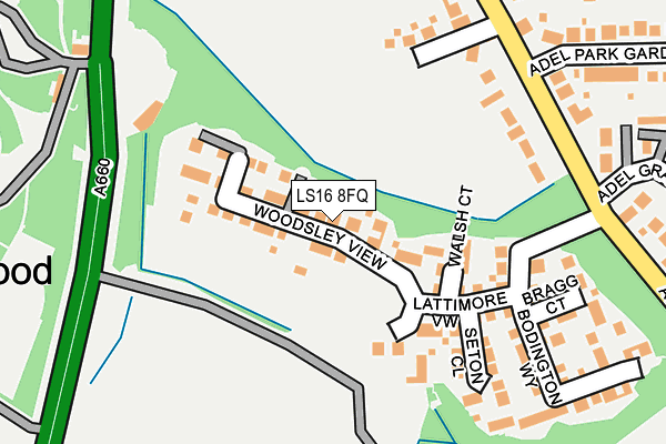 LS16 8FQ map - OS OpenMap – Local (Ordnance Survey)
