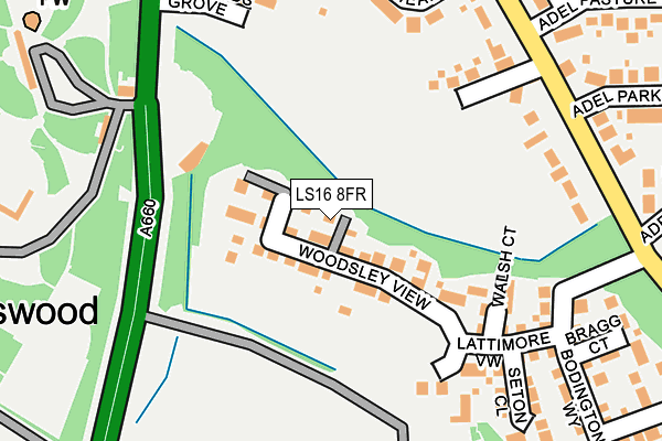 LS16 8FR map - OS OpenMap – Local (Ordnance Survey)
