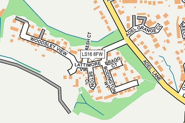 LS16 8FW map - OS OpenMap – Local (Ordnance Survey)