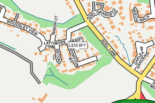 LS16 8FY map - OS OpenMap – Local (Ordnance Survey)