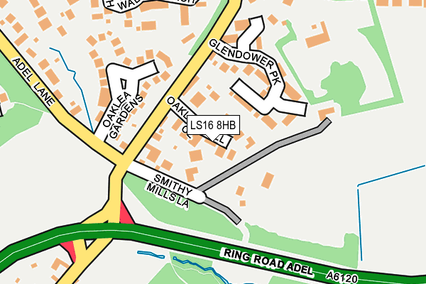 LS16 8HB map - OS OpenMap – Local (Ordnance Survey)