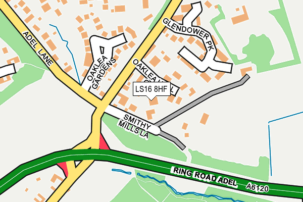 LS16 8HF map - OS OpenMap – Local (Ordnance Survey)