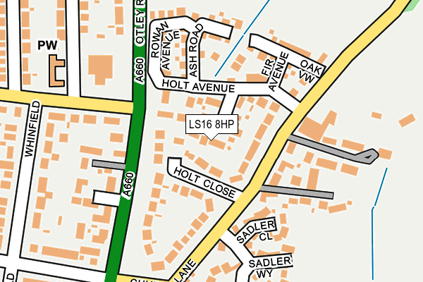 LS16 8HP map - OS OpenMap – Local (Ordnance Survey)