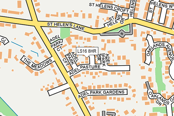 LS16 8HR map - OS OpenMap – Local (Ordnance Survey)
