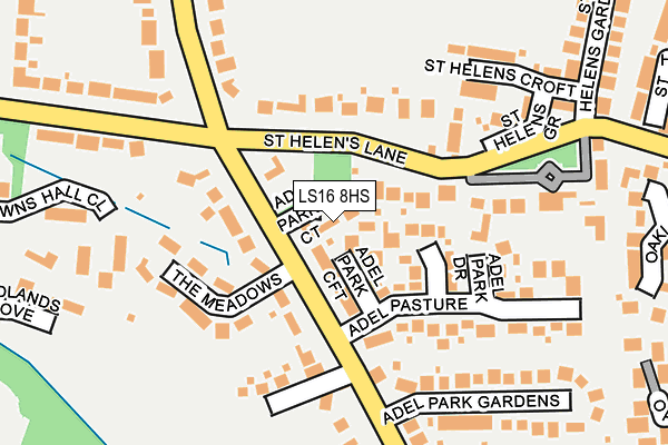 LS16 8HS map - OS OpenMap – Local (Ordnance Survey)