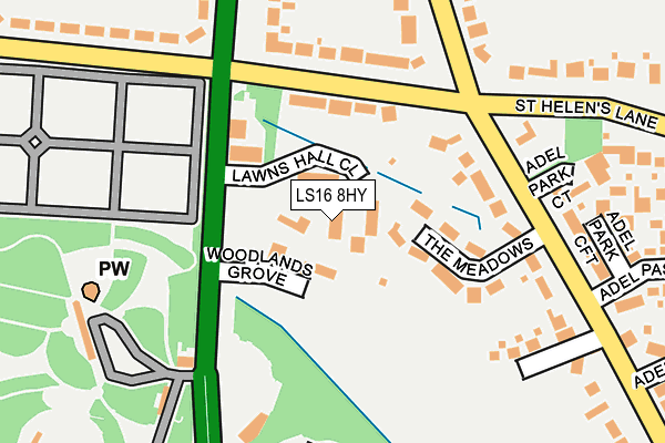LS16 8HY map - OS OpenMap – Local (Ordnance Survey)