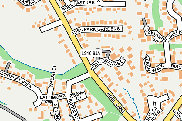 LS16 8JA map - OS OpenMap – Local (Ordnance Survey)