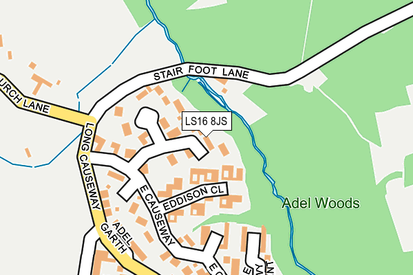 LS16 8JS map - OS OpenMap – Local (Ordnance Survey)