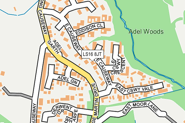 LS16 8JT map - OS OpenMap – Local (Ordnance Survey)