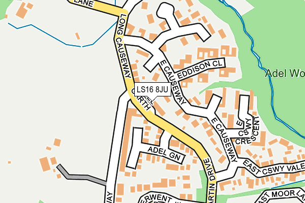 LS16 8JU map - OS OpenMap – Local (Ordnance Survey)