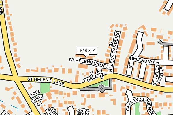 LS16 8JY map - OS OpenMap – Local (Ordnance Survey)