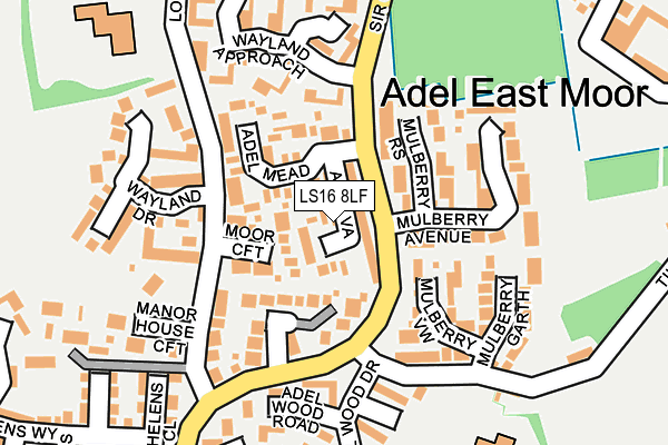 LS16 8LF map - OS OpenMap – Local (Ordnance Survey)