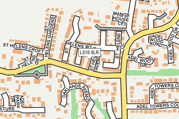 LS16 8LR map - OS OpenMap – Local (Ordnance Survey)